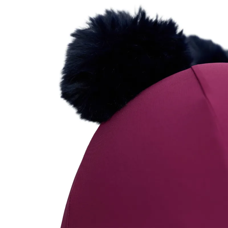 LeMieux Mini Double Pom Hat Silk - Blackberry-6