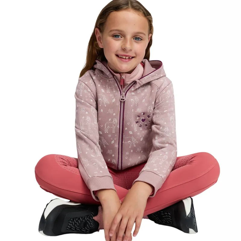 LeMieux Mini Charlie Zip Through Junior Hoodie - Wild Rose-3