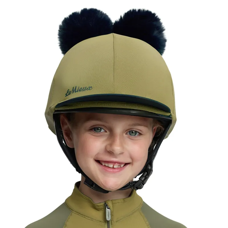 LeMieux Mini Double Pom Hat Silk - Gooseberry-1