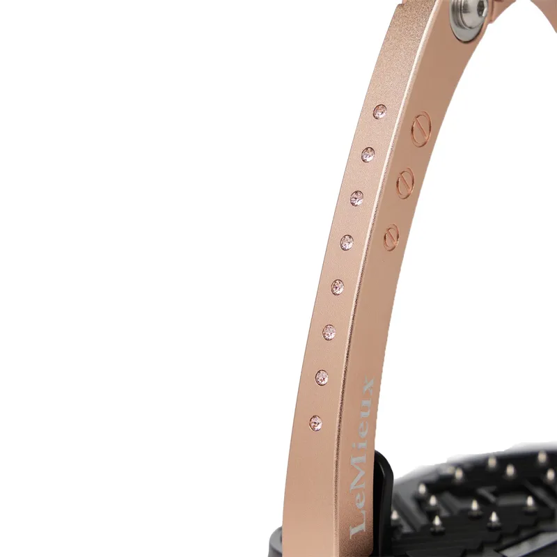 LeMieux Brilliance Vector Balance Stirrups - Rose Gold-4