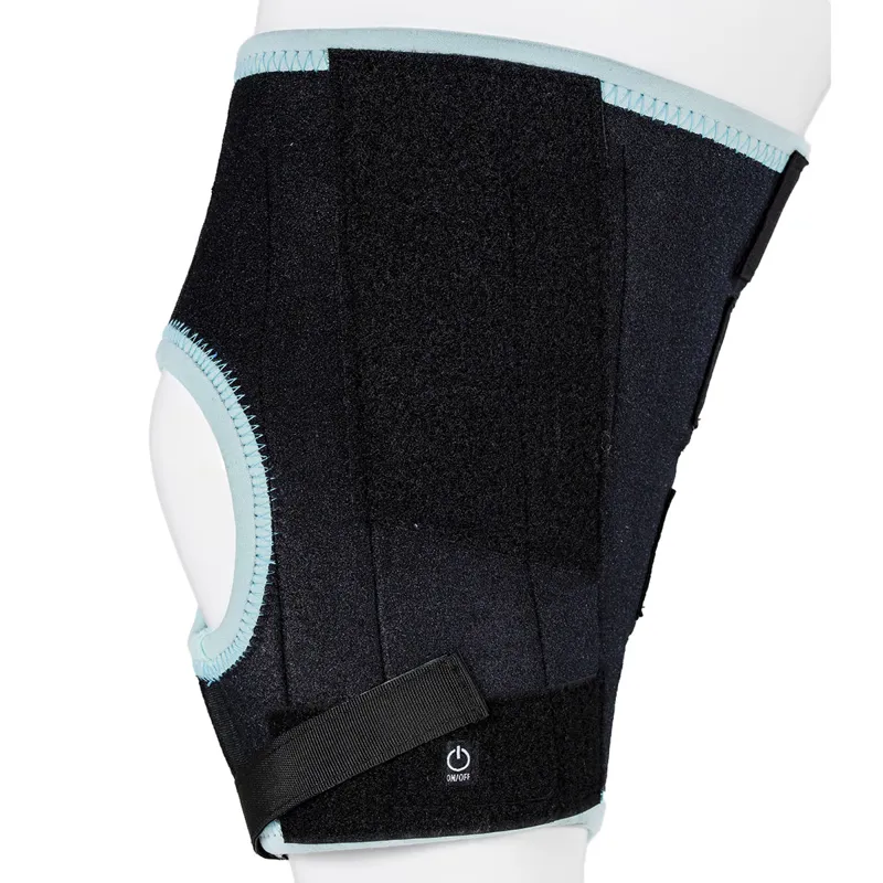 Horseware Ice-Vibe Hock Wraps - Black/Aqua-1