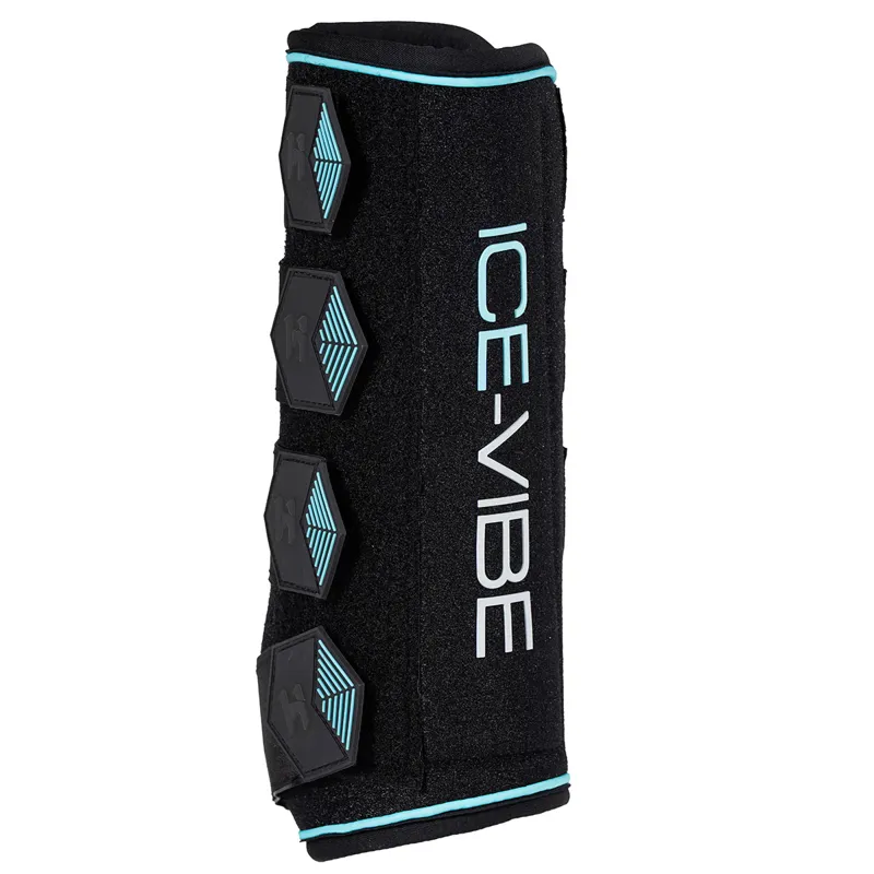Horseware Ice-Vibe Leg Wraps - Black/Aqua-7