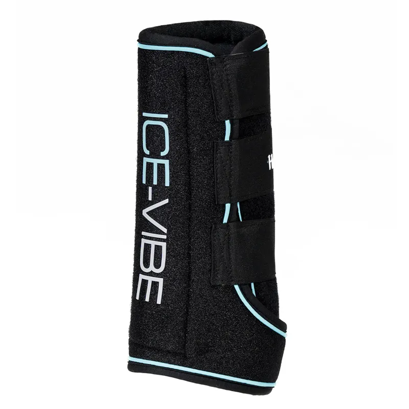 Horseware Ice-Vibe Leg Wraps - Black/Aqua
