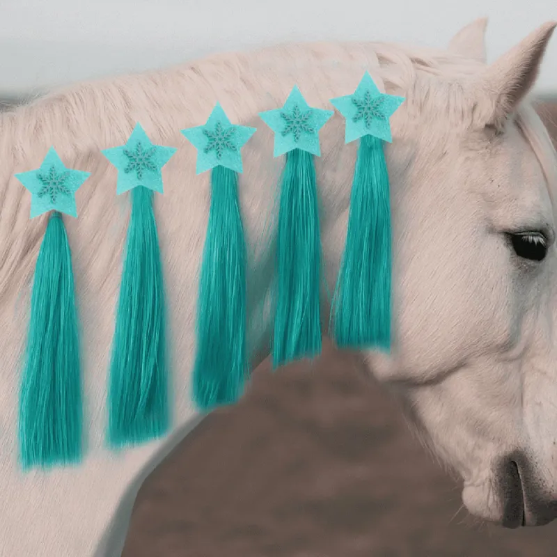 Equetech Christmas Mane Tassels 5 Pack - Icicle-1
