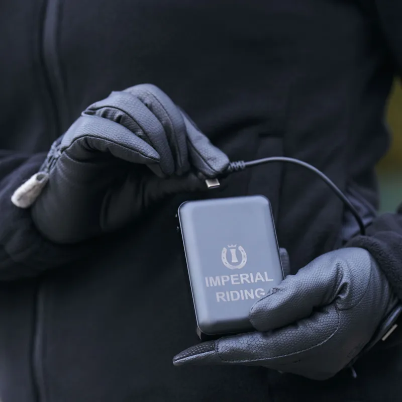 Imperial Riding Heated Womens Zip Up Fleece - Black-3