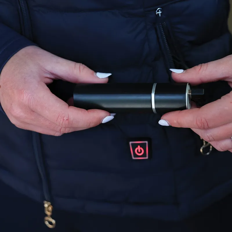 Equetech Inferno Ladies Padded Heated Gilet - Navy-2