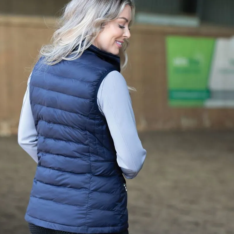 Equetech Inferno Asymmetrical Womens Heated Gilet - Navy-1