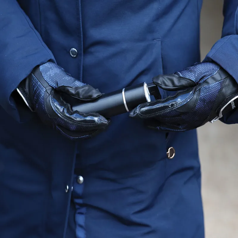 Equetech Inferno Waterproof Ladies Heated Riding Coat - Navy-3