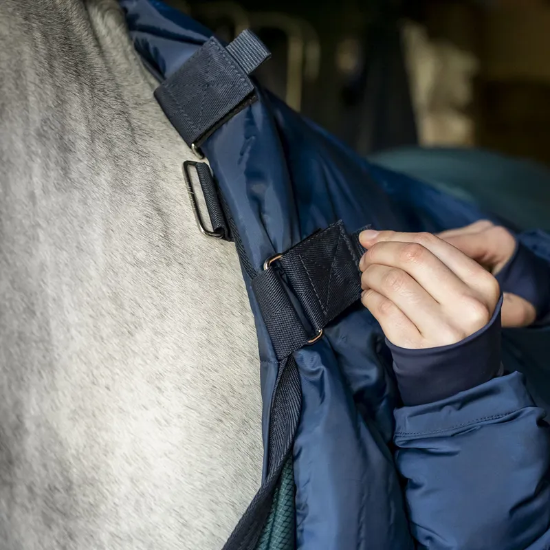 Amigo Ripstop Insulator 200g Stable Hood - Dynasty Green/Navy/Silver-4