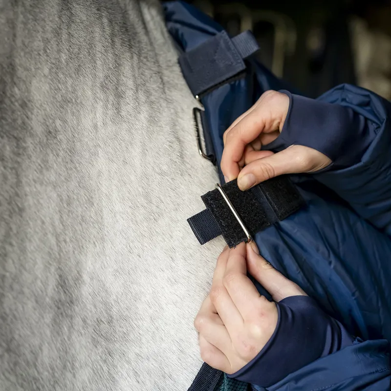 Amigo Ripstop Insulator 200g Stable Hood - Dynasty Green/Navy/Silver-3