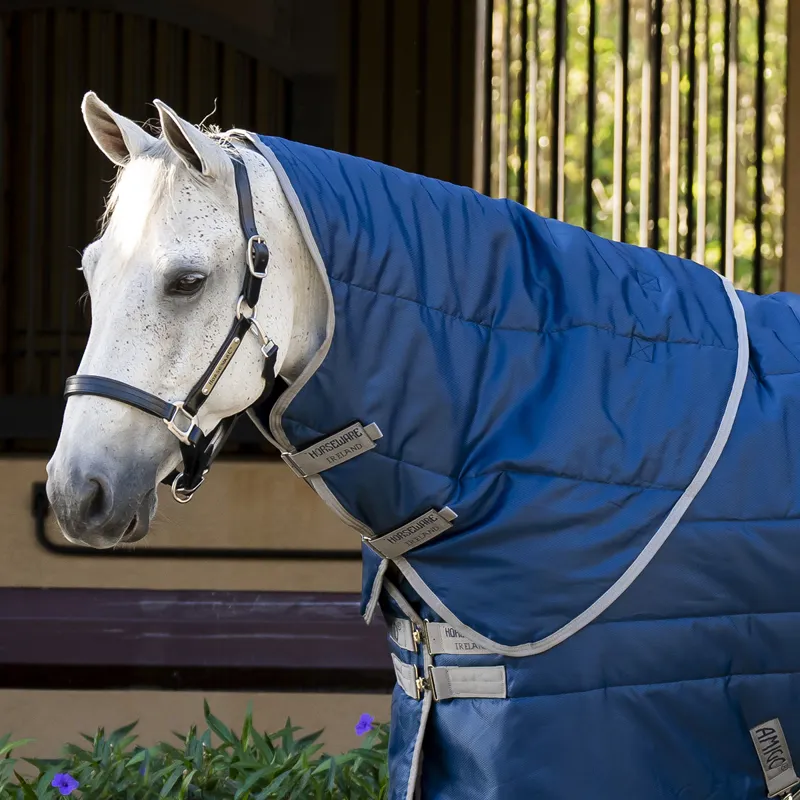 Amigo Ripstop Insulator 200g Stable Hood - Navy/Titanium Grey-3
