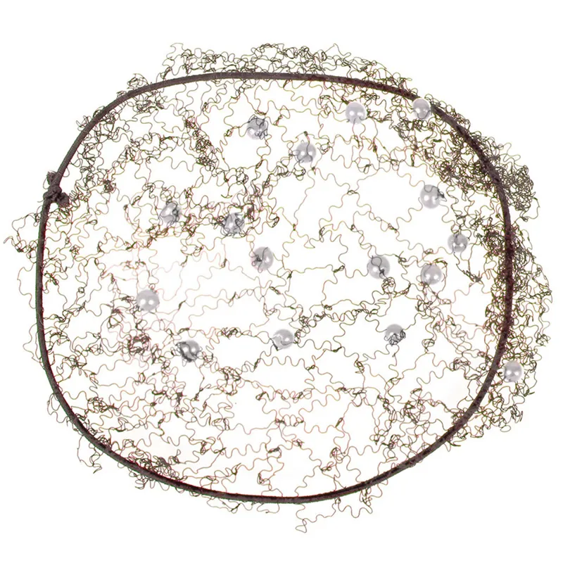 QHP Invisible Pearl Hairnet - Brown