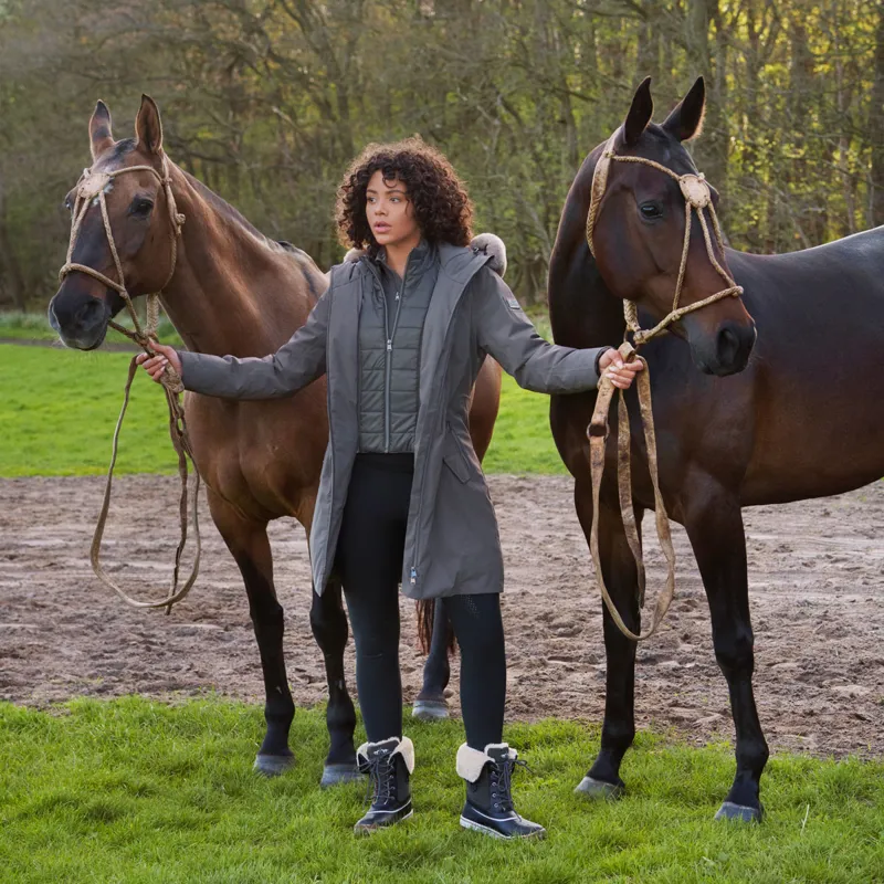 HV Polo Isa Parka Ladies Long Coat - Stone-1