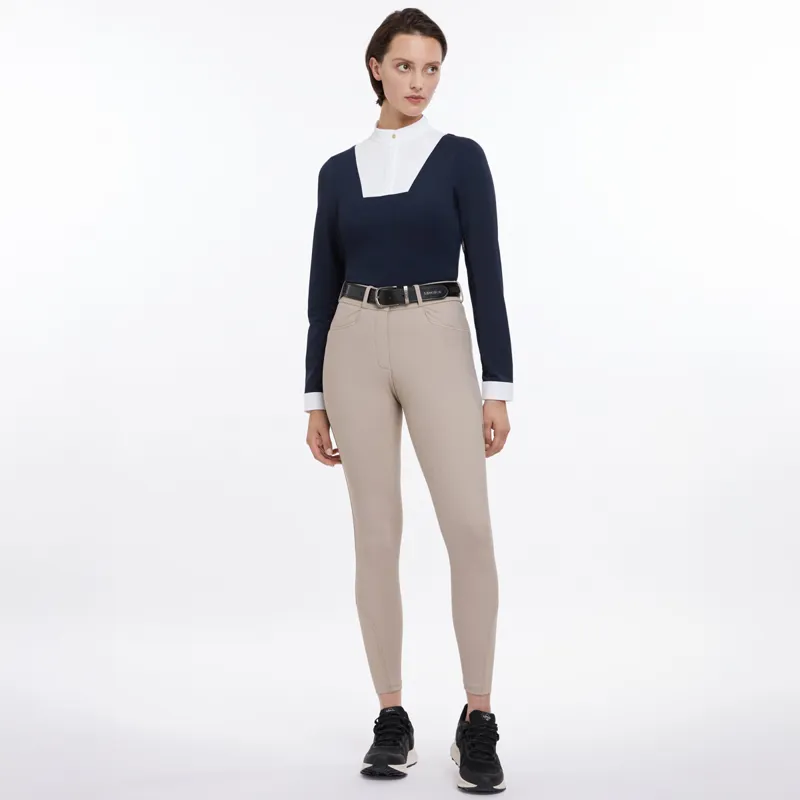 LeMieux Isabelle Womens Full Grip Breeches - Almond-4