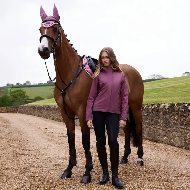 LeMieux Isla Ladies Short Waterproof Jacket - Rosewood-11