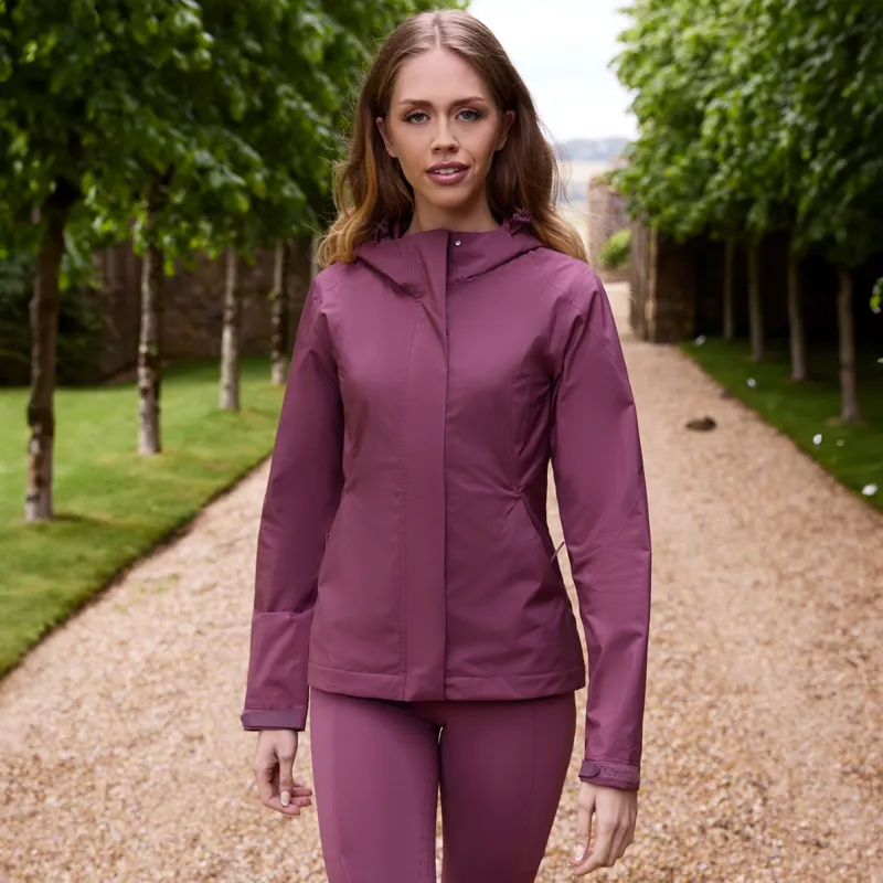 LeMieux Isla Ladies Short Waterproof Jacket - Rosewood-9