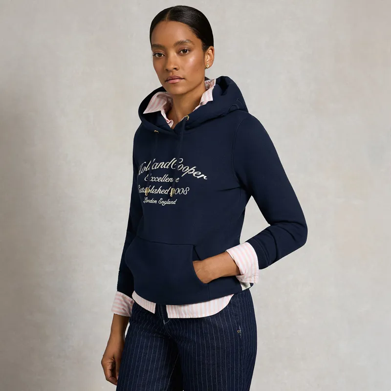Holland Cooper Ivy League Womens Hoodie - Ink Navy-2