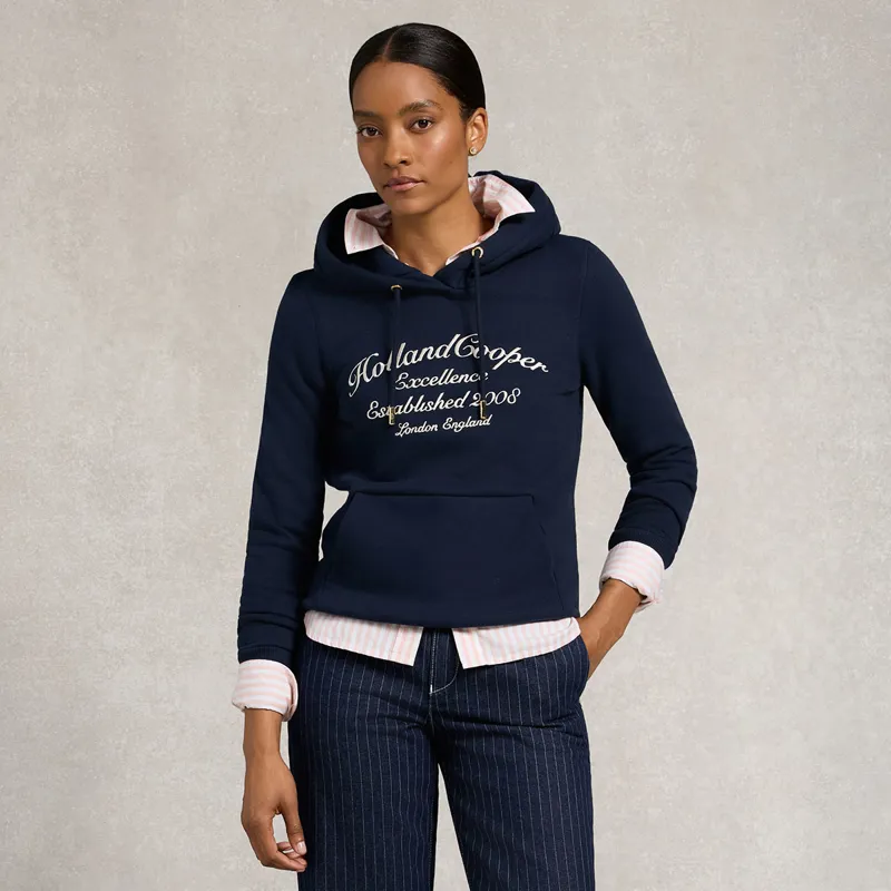 Holland Cooper Ivy League Womens Hoodie - Ink Navy-1
