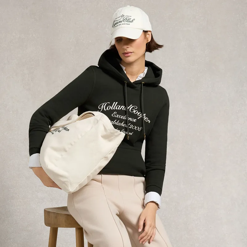 Holland Cooper Ivy League Womens Hoodie - Racing Green-5