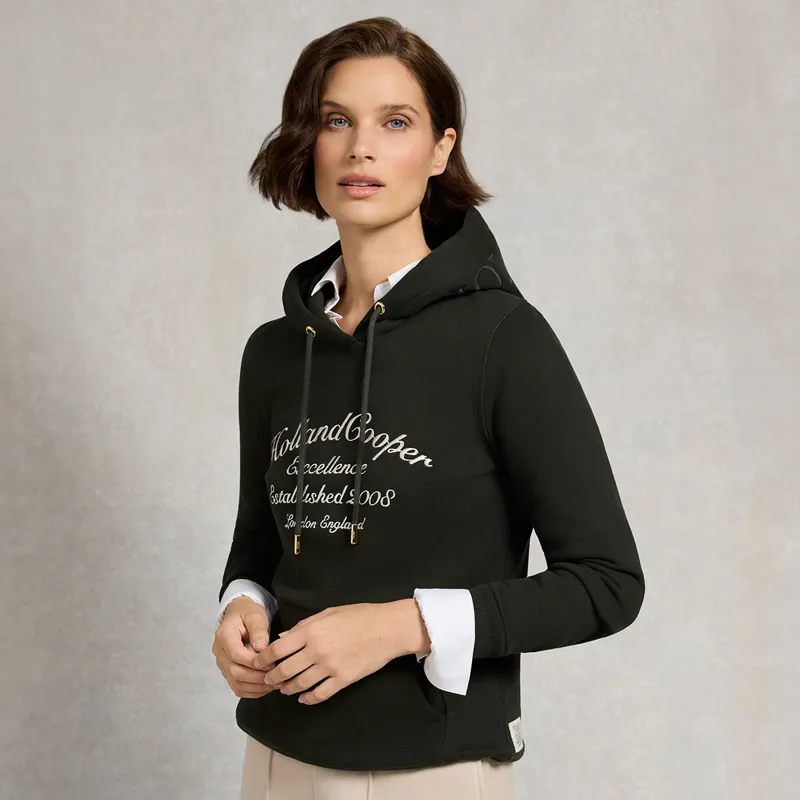Holland Cooper Ivy League Womens Hoodie - Racing Green-2