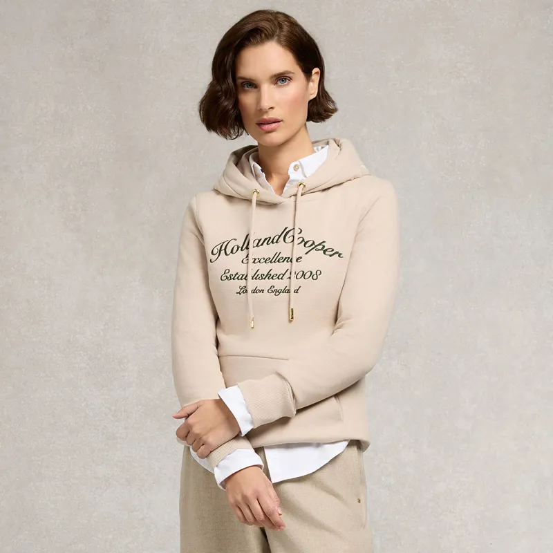 Holland Cooper Ivy League Womens Hoodie - Stone-1