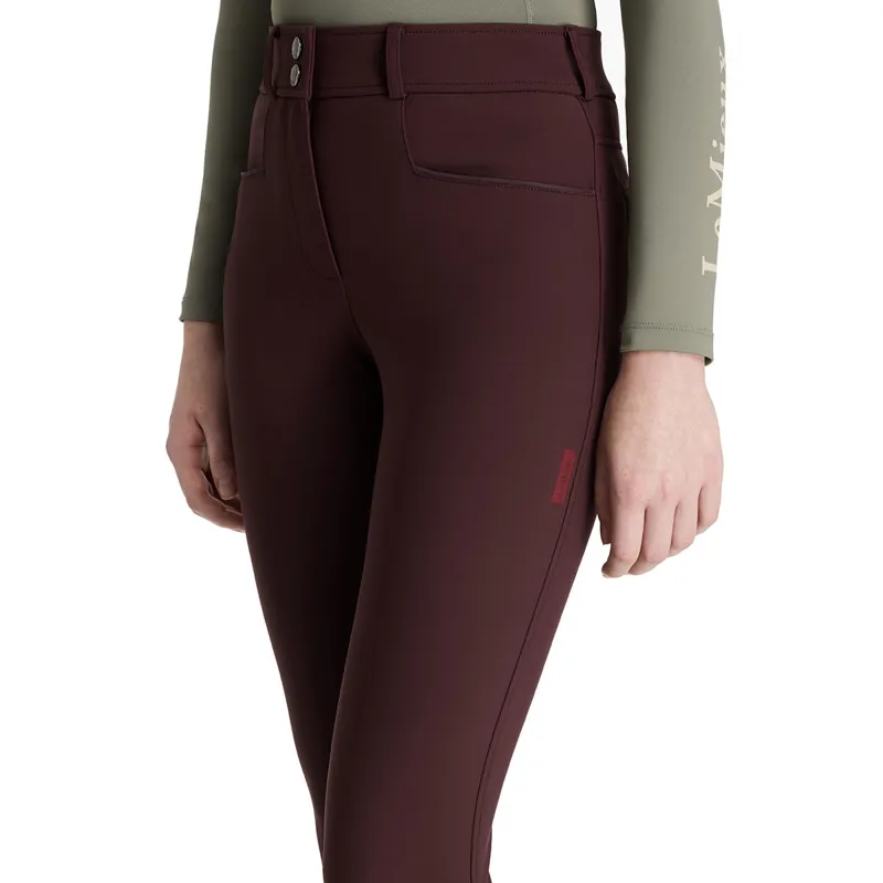 LeMieux Young Rider Izzy Full Grip Junior Breeches - Damson-3