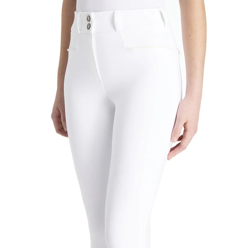 LeMieux Young Rider Izzy Knee Grip Junior Competition Breeches - White-2