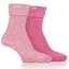 Jeep Super Soft Brushed Womens Boot Socks - Cerise/Cream