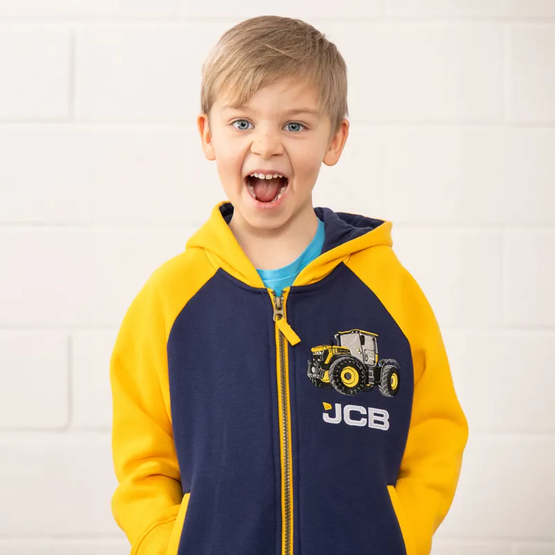 Lighthouse Jackson Junior Boys Full Zip Hoodie - JCB Print-4