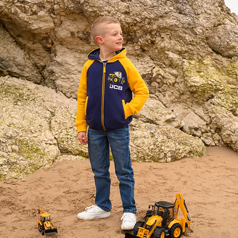 Lighthouse Jackson Junior Boys Full Zip Hoodie - JCB Print-2