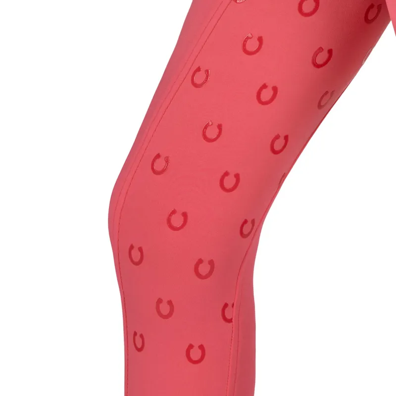 QHP Jaily Full Grip Junior Riding Tights - Pink-6