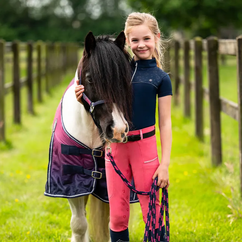 QHP Jaily Junior Girls Shirt - Evening Blue-3