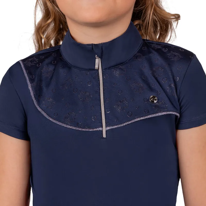 QHP Jaily Junior Girls Shirt - Evening Blue-2