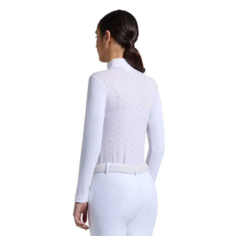 Cavalleria Toscana Junior Long Sleeve Jersey Competition Shirt - White-2