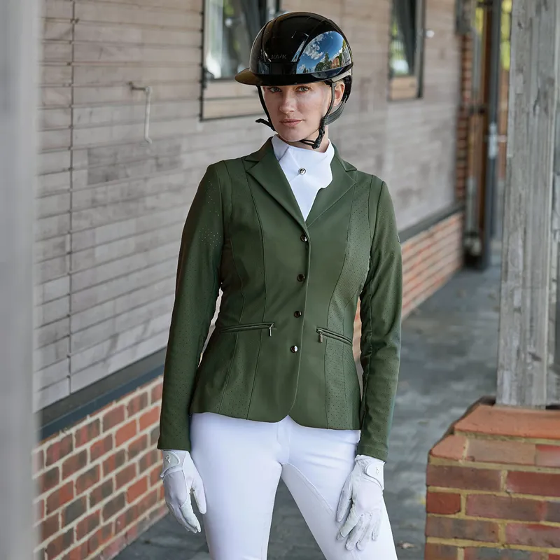 LeMieux Jessica Mesh Womens Show Jacket - Pine Green-6