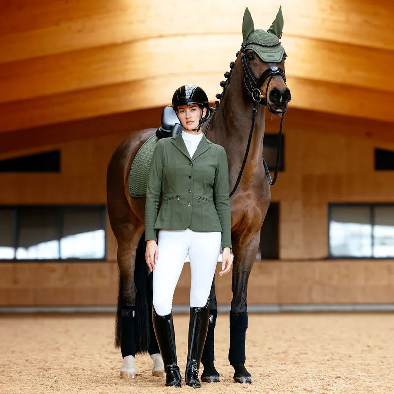 LeMieux Jessica Mesh Womens Show Jacket - Pine Green-2