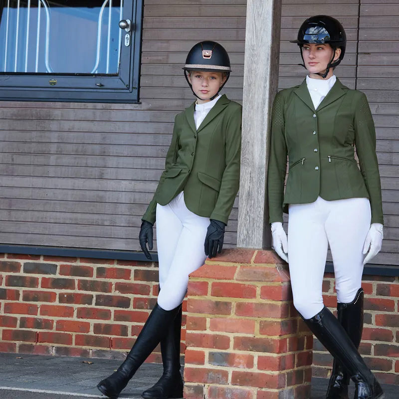 LeMieux Jessica Mesh Womens Show Jacket - Pine Green-13