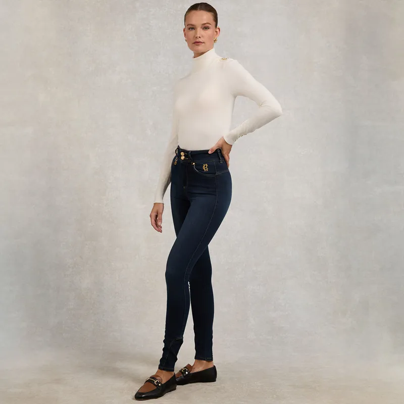 Holland Cooper Womens Jodhpur Jeans - Deep Indigo-2
