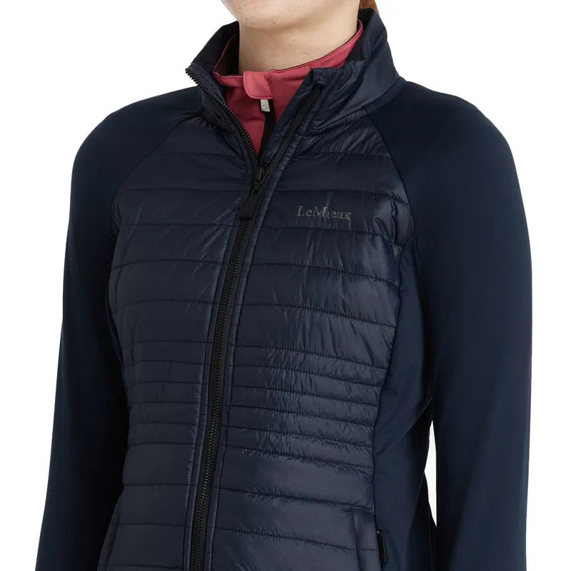 LeMieux Young Rider Josephine Junior Hybrid Quilted Jacket - Navy-3