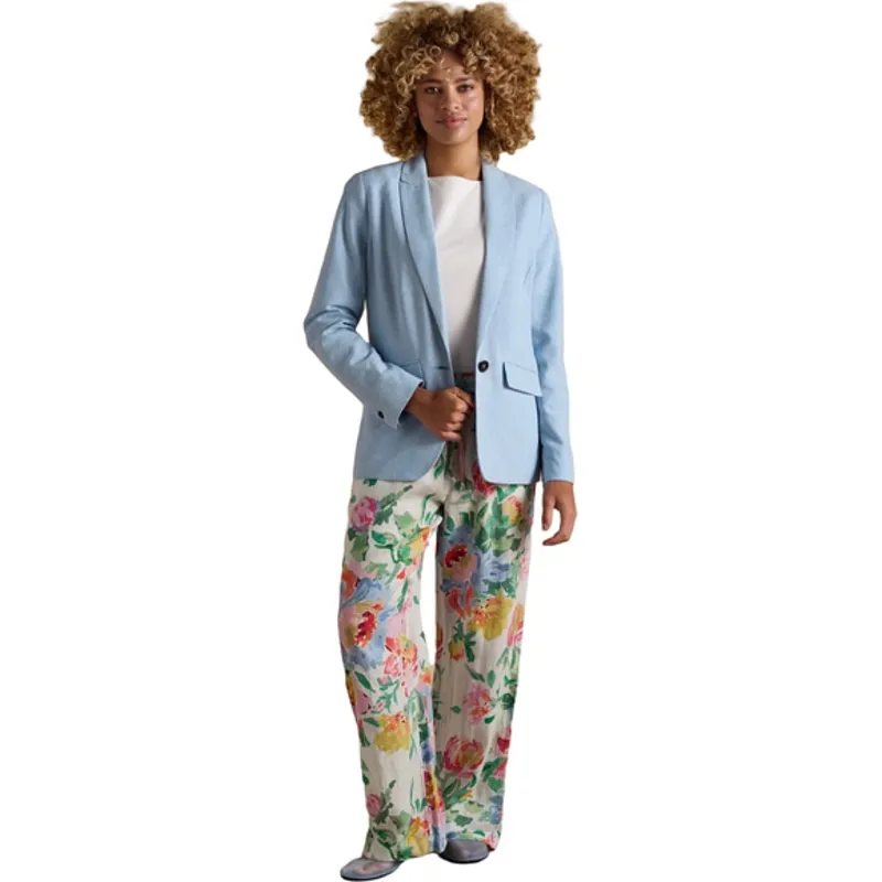 Joules Linen Blend Womens Blazer - Light Blue-3