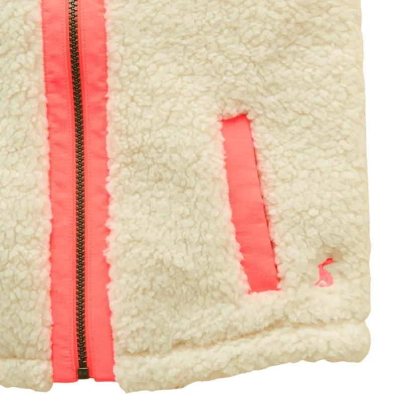 Joules Tilly Junior Girls Fleece Gilet - Cream-2