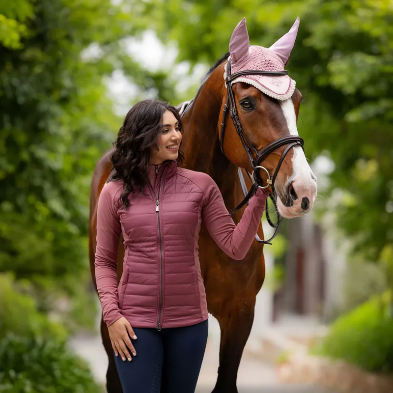 LeMieux Juliette Ladies Quilted Jacket - Rosewood-5