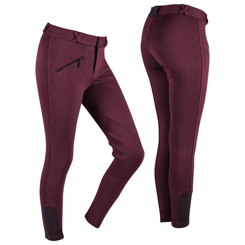 QHP Junior Breeches - Burgundy