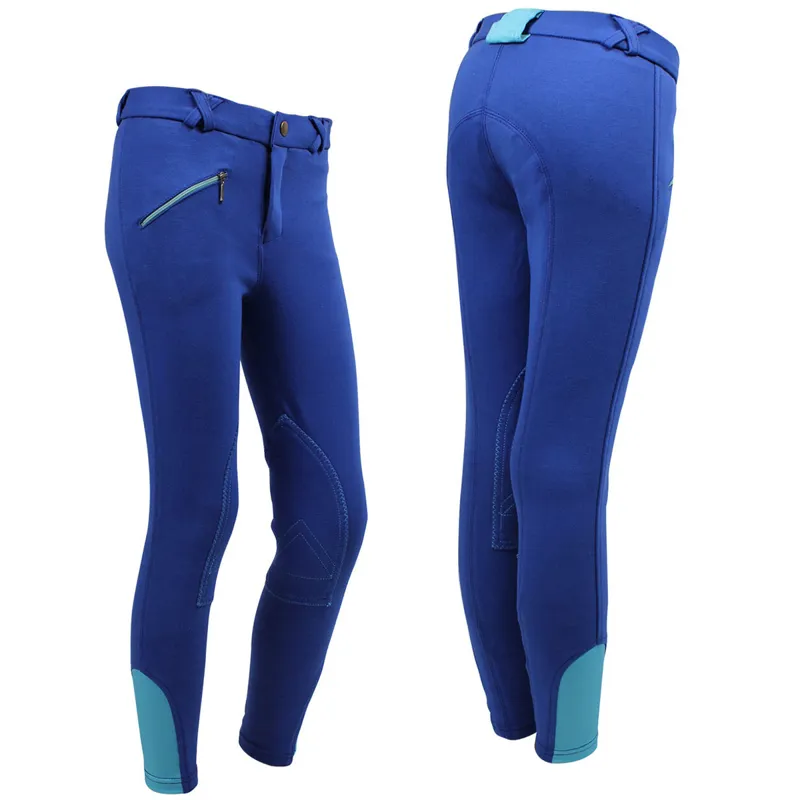 QHP Junior Breeches - Cobalt Blue
