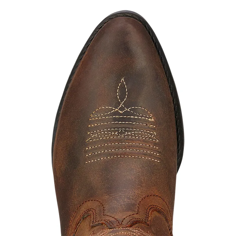 Ariat Heritage R Toe Junior Western Boots - Distressed Brown-4