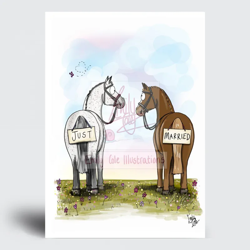 Emily Cole Greeting Card - Just Married