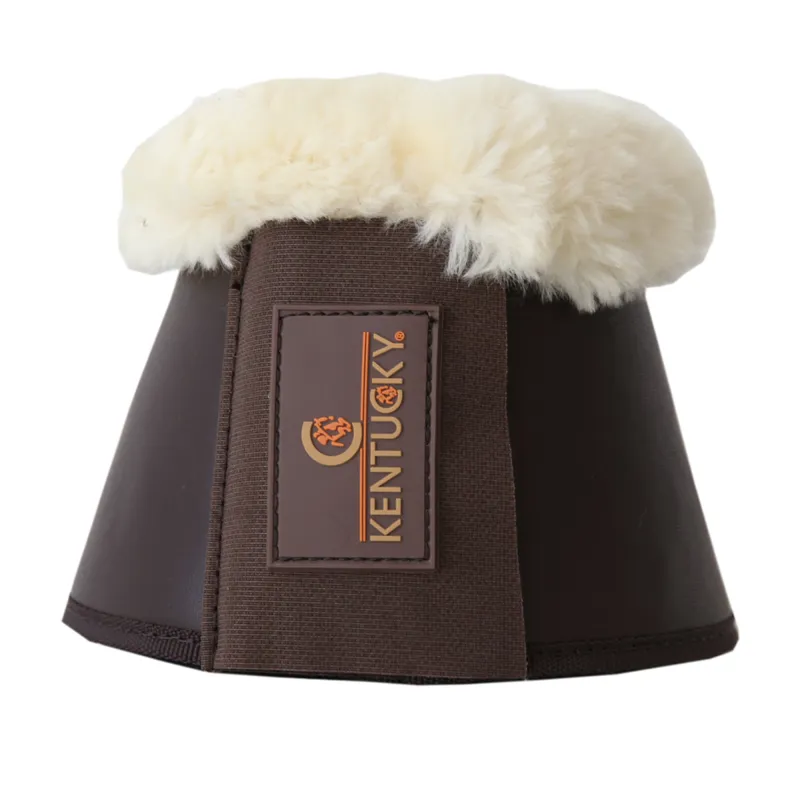 Kentucky Sheepskin Leather Overreach Boots - Brown/Natural-3