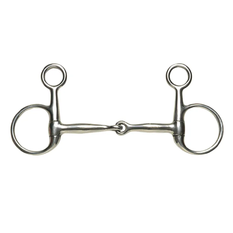 Korsteel Stainless Steel Hanging Cheek Baucher Jointed Snaffle Bit