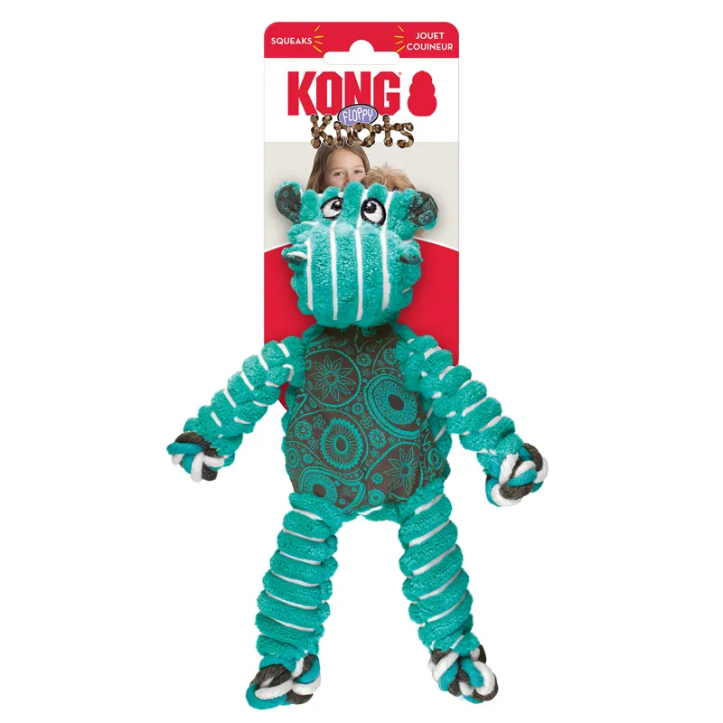 KONG Holiday Floppy Knots - Hippo-2