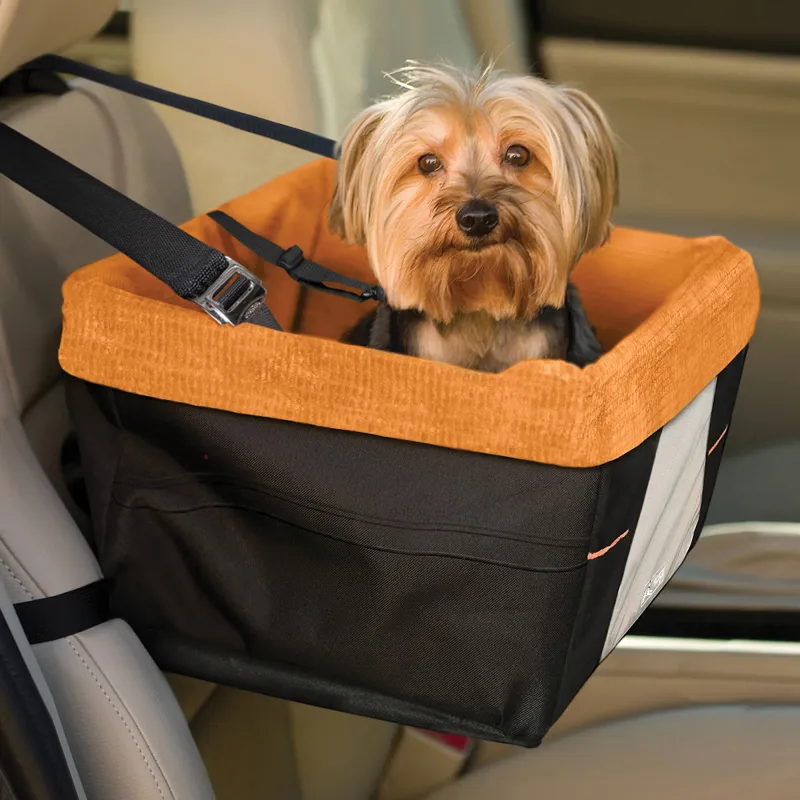 Kurgo Skybox Dog Booster Seat - Black and Orange